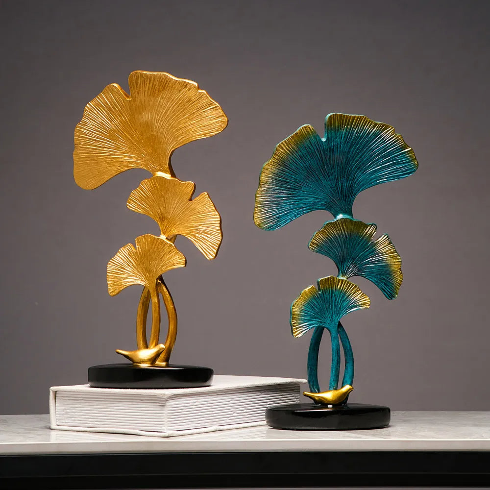 Ginkgo Leaf Sculpture Set