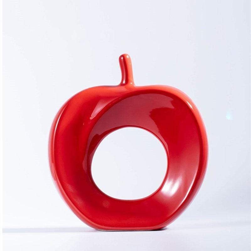 Ceramic Red Apple Decor 