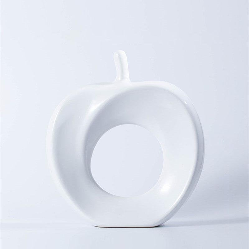 Ceramic White Apple Decor 