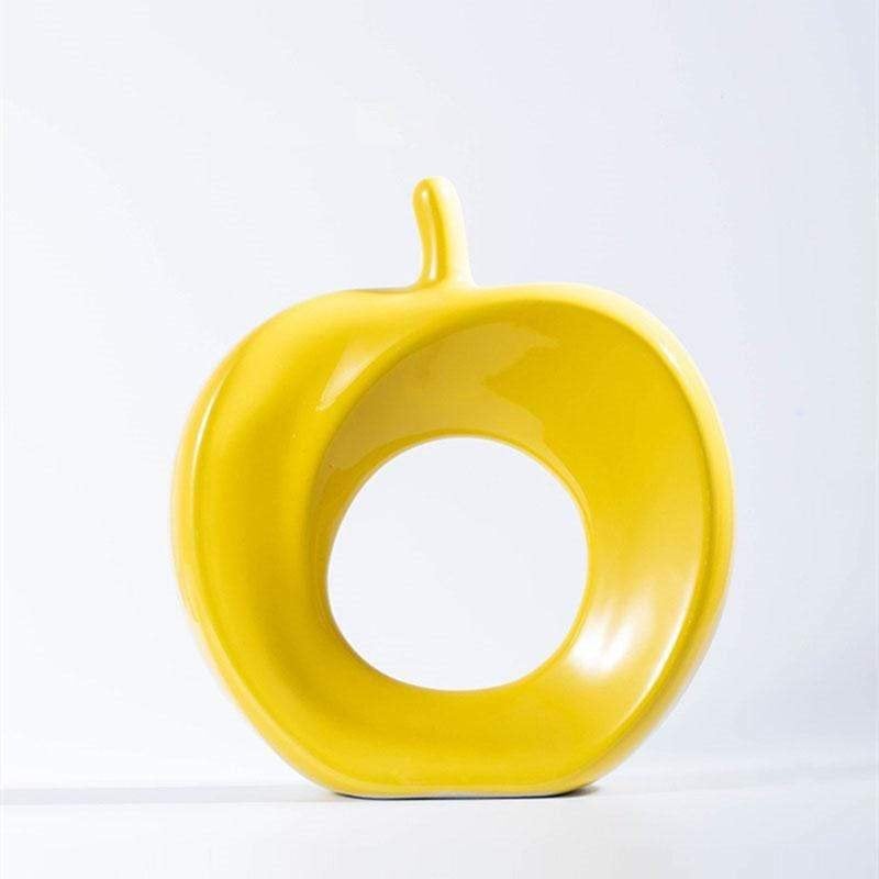 Ceramic Yellow Apple Decor 