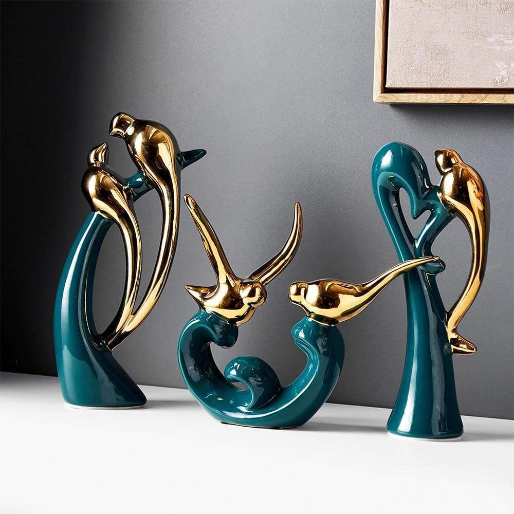 Luxury Bird Ornaments on side table