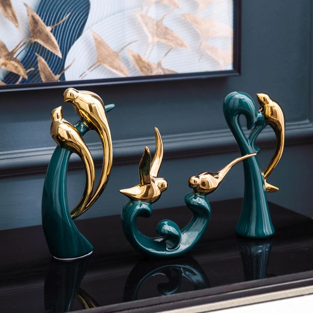 Luxury Bird Ornaments on side table