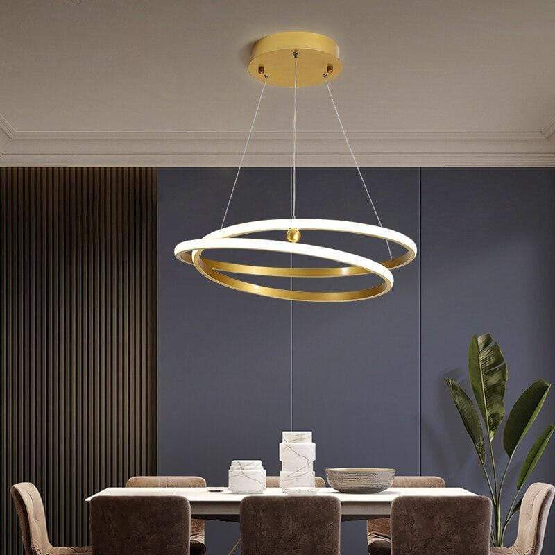 Golden Circles of Life chandelier - Lezze Design
