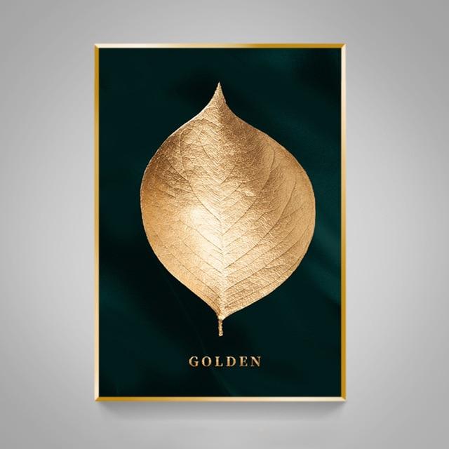Golden Leaves Canvas - Lezze Design