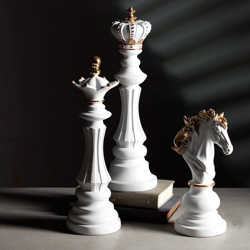 White decorative chess set