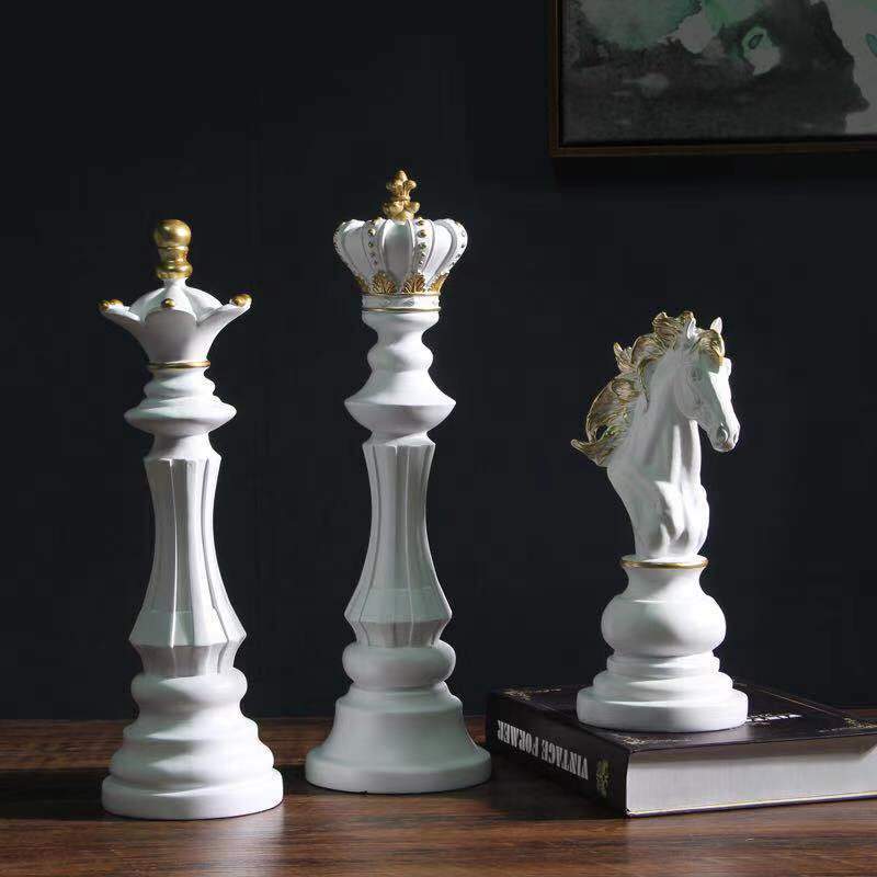 White decorative chess set