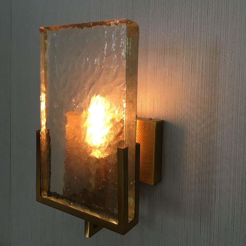 Finn Juhl Cuboid Crystal wall lamp