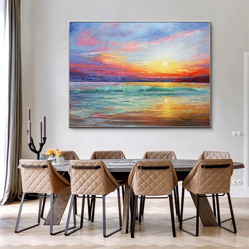 Seascape Sunrise Oil Painting
