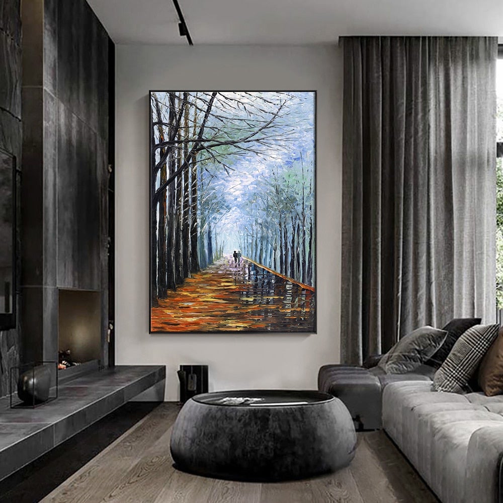 Valdivian Rainforest Abstract Oil Painting