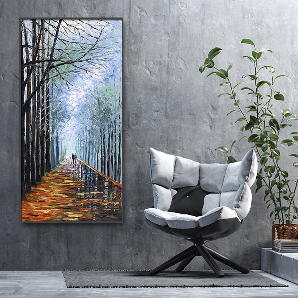 Valdivian Rainforest Abstract Oil Painting